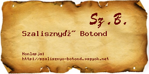 Szalisznyó Botond névjegykártya