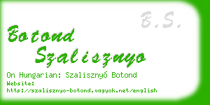 botond szalisznyo business card